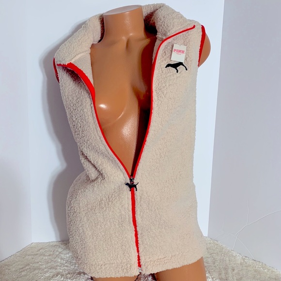 Victorias Secret Sherpa LARGE vest - Picture 2 of 6